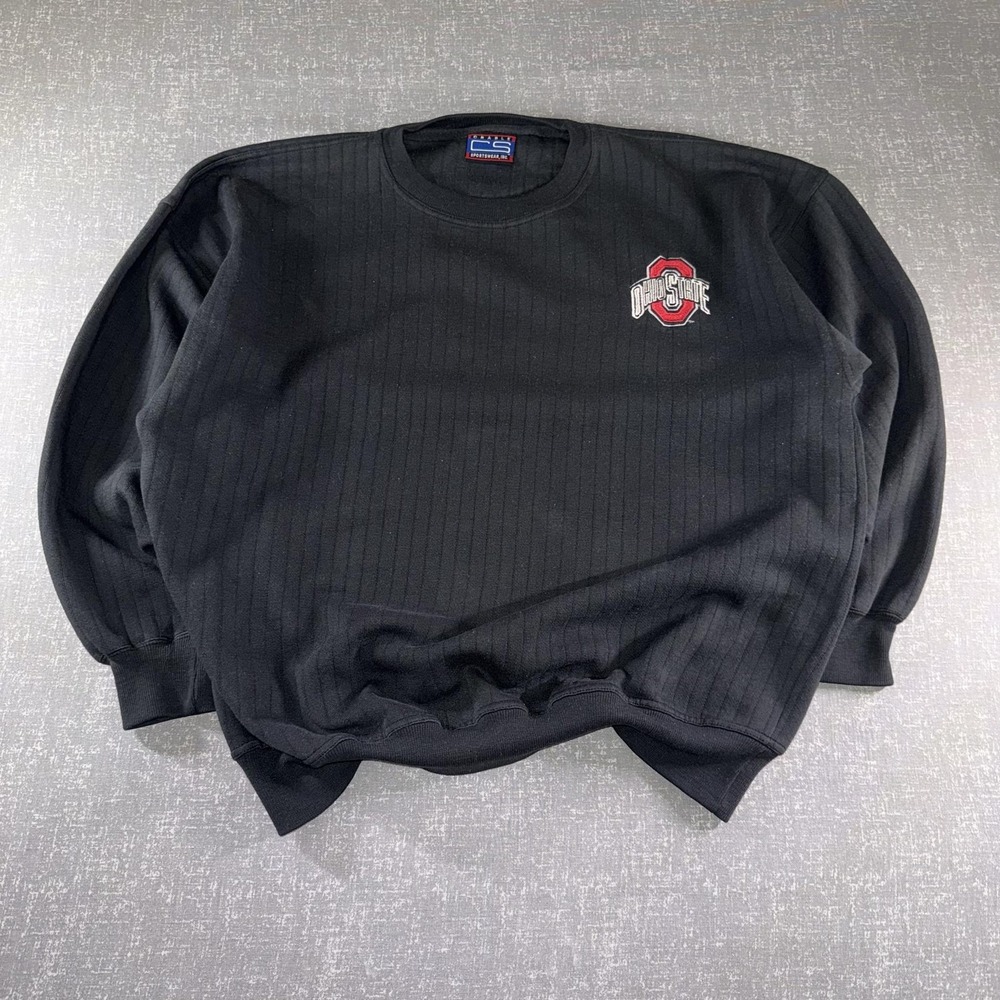 Ohio State Buckeyes Sweatshirt Mens Gray NCAA Football Crable Sportswear
